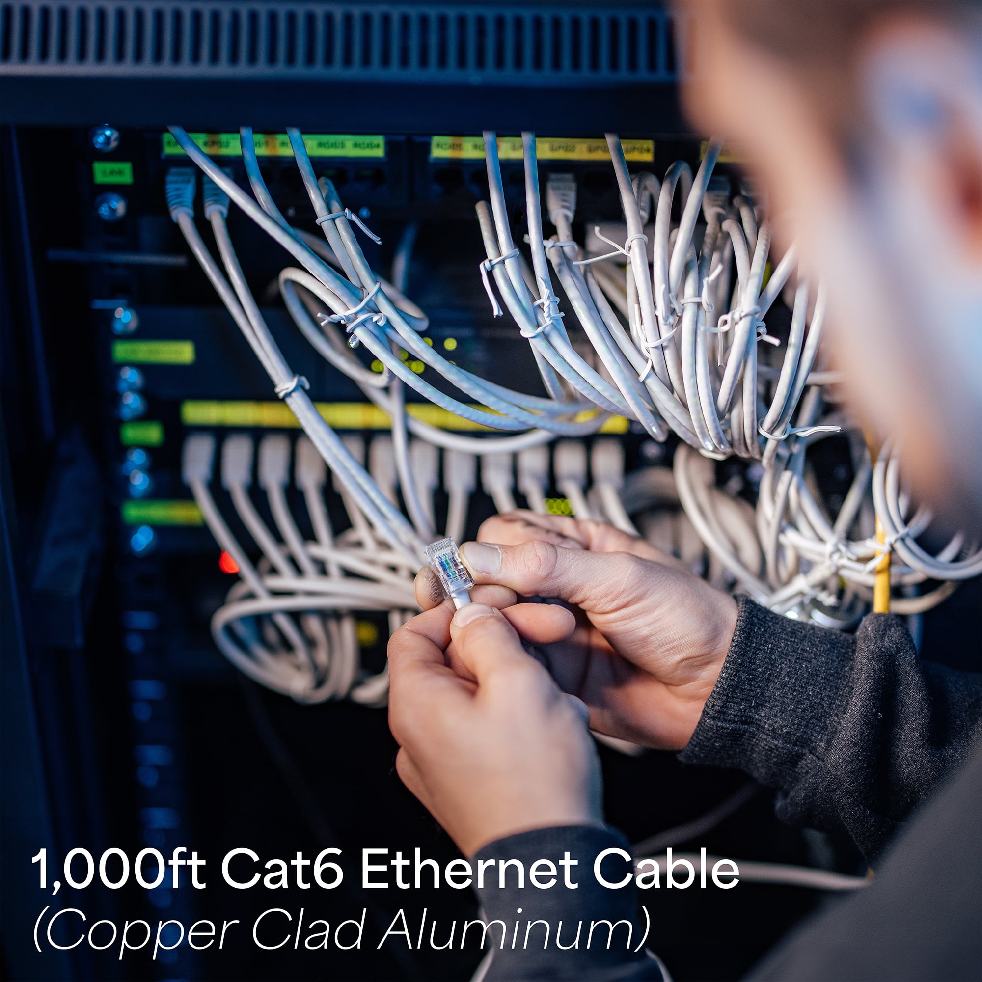 VIVO 1,000ft Bulk Cat6 LAN Network Ethernet Cable / Wire UTP Cat-6 Grey 1000 ft