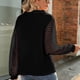 thumbnail image 5 of Camisas informales con cuello en V para mujer, camisas holgadas de punto de manga larga con estilo en forma de rombo para otoño e invierno, 5 of 7
