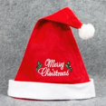 thumbnail image 3 of Sombreros de Navidad con lentejuelas, cuernos de ciervo, copos de nieve, terciopelo rojo, puños blancos, 3 of 4