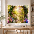 thumbnail image 5 of Rose Garden Gate Opening to Sunlit Stone Path, Romantic Cottagecore for Garden Lovers, Botanical Wall Art, Mother's Day Gift, Tapestry Wall Hanging for Bedroom and Living Room, 5 of 7