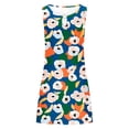 thumbnail image 4 of Robes d'Été Robes d'Été Femmes Décontractée Été en Vrac Imprimé Floral Débardeur Robe Creuse sur la Plage Robe Sans Manches Vert S, 4 of 5