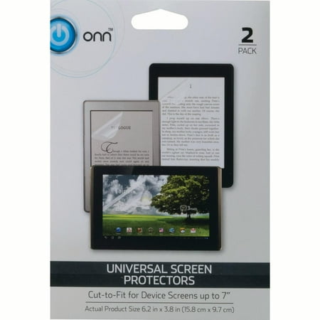 onn. 7u0022 Universal Screen Protectors, 2 Pack