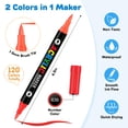 thumbnail image 2 of Marcadores de pintura acrílica BainGesk 120 colores con punta doble, 2 of 7