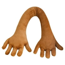 Tunhigl Funny Long Hugging Hand Pillow Toy for Adults and Couples - Soft Fleece Body Pillow for Sleeping, Cuddling, and Gifting - Realistic Hand Shape Decorative Cushion Brown