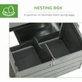 thumbnail image 5 of PawHut 124" Dual Chicken Coop, Large Chicken House, Gray, 5 of 9