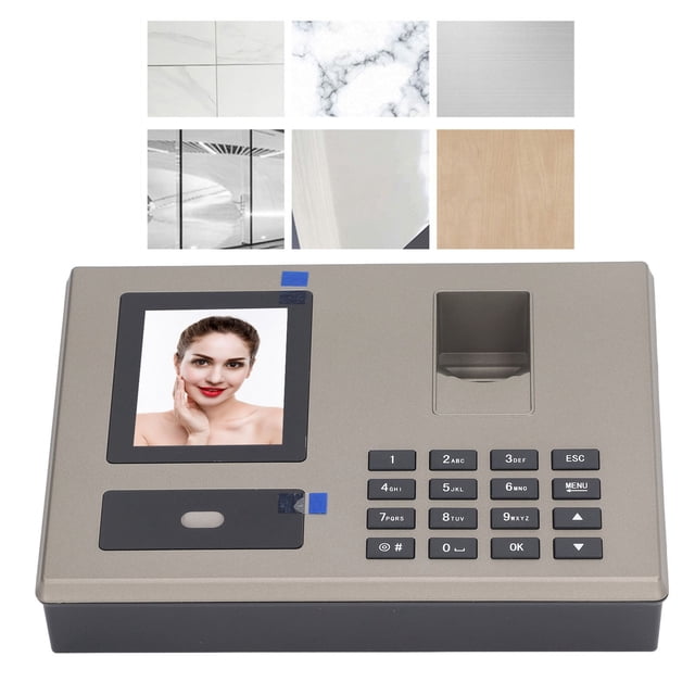 Employee Attendance Machine Fingerprint Biometric Face Recognition Time Card PIN Punching