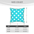 thumbnail image 4 of Haiem Aqua And White Polka Dot Print Velvet Soft Solid Decorative Square Throw Pillow Covers Set with Elegant Piping Christmas Cushion Case for Sofa Bedroom Car-20"x20", 4 of 8