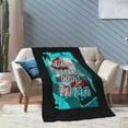 thumbnail image 4 of XMXT Throw Blankets, Game Slogan Stickers Two Color Print Blue Bed Blanket for Bedroom Sofa, 50 x 70 inches Multicolor, 4 of 9