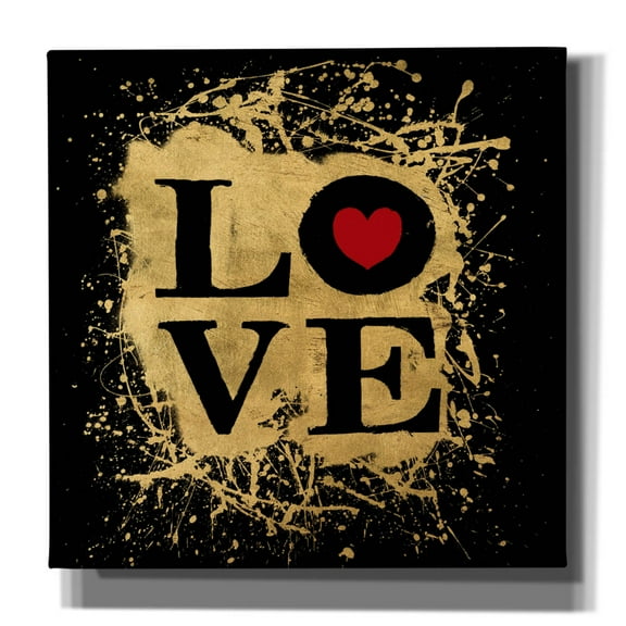 Epic Graffiti 'Heart Of Gold 1v'  by Art Licensing Studio Canvas Wall Art, 12" x 12"