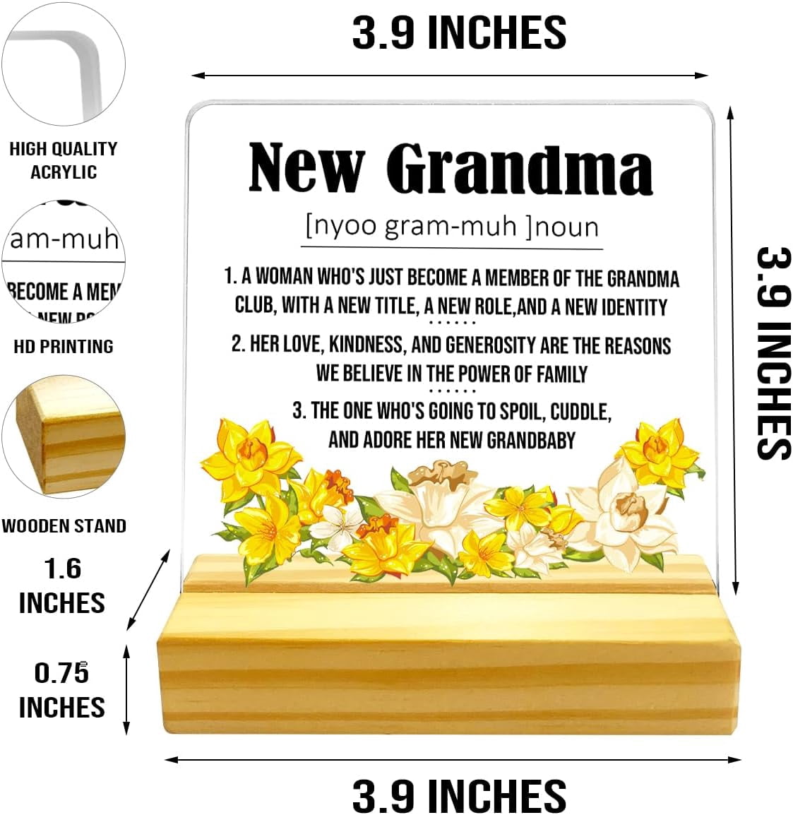 Zomyto New Grandma Gifts,First Time Grandma Gifts,New Grandma