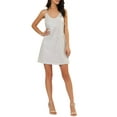 thumbnail image 3 of MODA NOVA Juniors Glitter Sequin V Neck Adjustable Straps Prom Mini Dress, 3 of 7