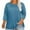 Blue, variant on TKLPEHG 3/4 Sleeve Shirts for Women Plus Size Crew Neck Three-quarter Sleeve Tshirt Loose Fitted Classic Solid Color Tshirt Basic Tops Summer Casual Blouses (Black,L)