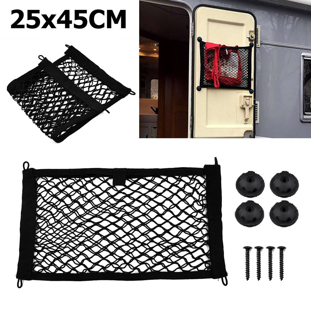 1X Large Elastic Storage Net For Cargo RV Motorhome Mobile Home Caravan Boat Car Storage Plastic Net Interior Car Accessories ,RV Universal Fit