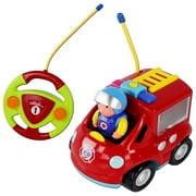 Children's Fun Interactive Indoor Outdoor Play RC Remote Control Battery Operated Lights & Sounds Let's Save People From Danger Firefighter & Truck Toy, A Cool Way To Play w/ This Beginner RC Toy