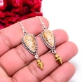 thumbnail image 3 of Picture Jasper - Oregon 925 Sterling Silver Two Tone Arrow Head Earring 1.95 S54, Handmade Jewelry, Dangle Earring, 3 of 4