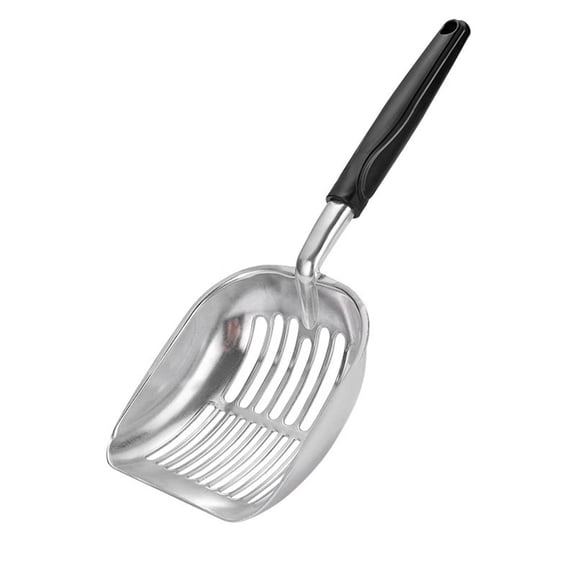 Mozhitti Cat Litter Metal Cat Plastic Handle Sifting Shovel–Heavy Duty Aluminum Alloy Litter Box With Deep Mesh Design For Easy Waste Removal And Cleaning