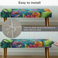 thumbnail image 5 of Whosucclay Dragonfly Daisy Print Stretch Rectangle Dining Bench Cover - Anti-Dust Removable Bench Slipcover Machine Washable Seat Cushion Protector for Bedroom, Kitchen, Hotel, Banquet, 5 of 7