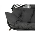 thumbnail image 5 of Evajoy Modern and UV Resistant Metal Egg Chair with Cushions - Set of 2 Gray, 5 of 5