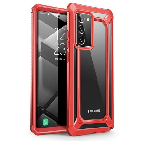 SUPCASE Unicorn Beetle EXO Pro Series Case for Galaxy Note 20 (2020 Release) Premium Hybrid Protective Clear Bumper Case Without Built-in Screen Protector (Red)