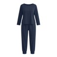 thumbnail image 5 of POROPL Women's Plus Size Pajamas,Long Sleeve Tops and Jogger Pants Sleepwear Loungewear Sizes XL-5X, 5 of 6