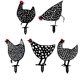 thumbnail image 4 of Adornos de pollo hueco acrílico para patio trasero, estacas para césped, decoración artística para patio (D) Likrtyny Para estrenar, 4 of 9