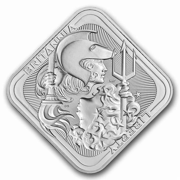 10 oz Silver Bar - The Royal Mint Britannia & Liberty