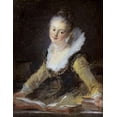 thumbnail image 2 of Fragonard, Jean Honore 12x14 White Modern Wood Framed Museum Art Print Titled - A Study, 2 of 4