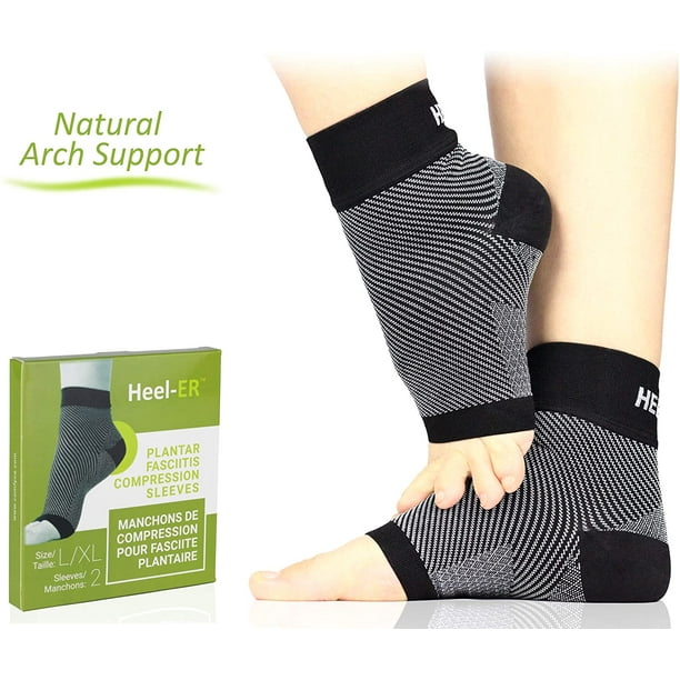 Plantar Fasciitis Socks - Heel-ER Compression Foot Sleeves with