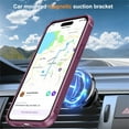 thumbnail image 4 of for iPhone 12 Pro Max Case & iPhone 13 Pro Max Case with Invisible  Ring Stand Translucent 12 & 13 Pro Max Phone Case 6.7" [Compatible with MagSafe][Great Grip Feeling], Wine Red, 4 of 7