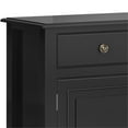 thumbnail image 5 of Connaught 40 inch Wide Solid Wood Traditional Entryway Storage Cabinet in Black, 5 of 7
