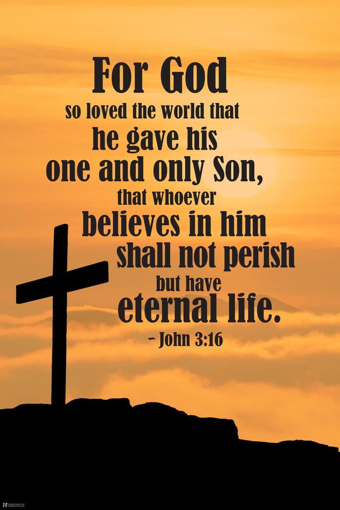 John 316 For God So Loved the World He Gave His Only Son Bible Quote ...