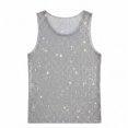 thumbnail image 4 of YAYUBA Men's Striped Sequin Tank Top for Rave, Sparkly Metallic Reflective Mesh Shirts, Silver, XXL, 4 of 4
