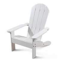 KidKraft Wooden Adirondack Child's Outdoor Chair, Kid's Patio Furniture, White, For Ages 3 