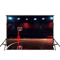 thumbnail image 2 of EREHome Polyester Fabric 7x5ft Red Basketball Court Glitter Lighting Stage Backdrop Photography Background, 2 of 2