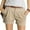 Beige, variant on BLOCLOALO Casual Shorts Stretch Shorts Women's Fashion Shorts Short Chino Trousers Pleated Fake Pocket Pants Work Shorts Active Shorts Comfy Shorts Beige L