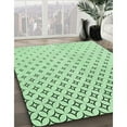 thumbnail image 3 of Ahgly Company Machine Washable Indoor Rectangle Transitional Mint Green Area Rugs, 6' x 9', 3 of 7