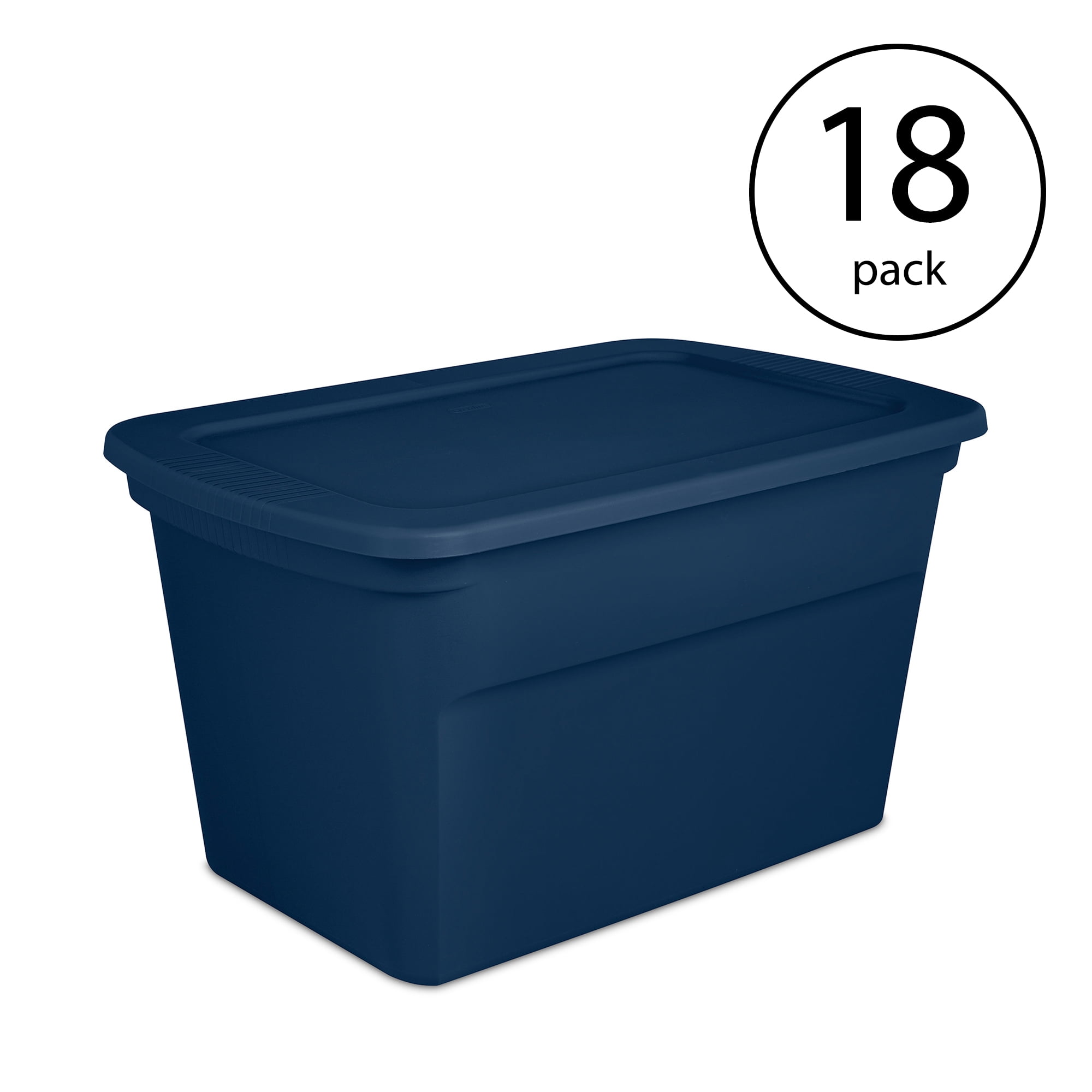 STERILITE 10 Gallon/38 Liter Ultra Storage Tote, True Blue, 22.75″ x 16.63″  x 8.75″ – Pack of 6 – Find Organizers That Fit