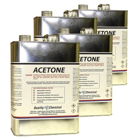 ACETONE - Fast Drying Solvent and Degreaser - 4 gallon (Best Solvent For Cleaning Engine Parts)
