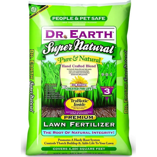 Dr. Earth 829 Super Natural Lawn All Purpose Fertilizer with ProBotic 40 Pound