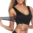 thumbnail image 4 of FAFWYP 2pcs Plus Size Wireless Lace Bras Pack for Women,Large Bust High Support Push Up Comfort Seamless Straps Breathable Full Coverage Bra Everyday No Underwire Padded Bralettes, 4 of 8