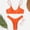 Orange, variant on Babysbule Womens Swimsuits Women's Sexy High Breast Contrast Gradient Split Bikini Set One Piece Swimsuit