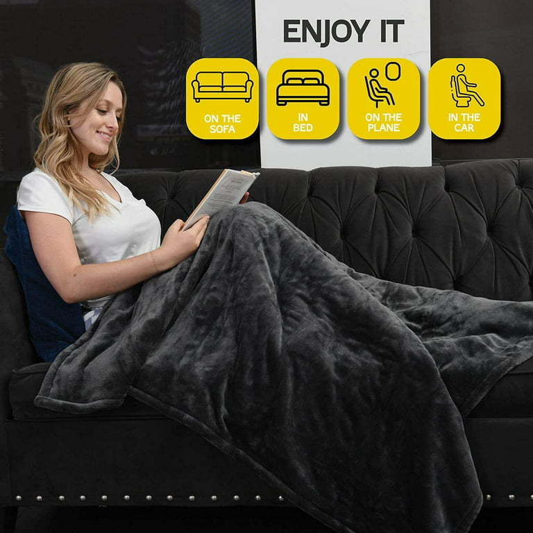 Heated Blanket, Machine Washable Extremely Soft and Comfortable Electric  Blanket Throw Fast Heating with Hand Controller 10 Heating Settings and  auto