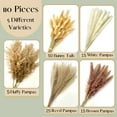 thumbnail image 6 of 110 PCS Dried Pampas Grass Bouquet,Boho Table Decor,Bunny Tails Dried Flowers,Brown Pompas,White Pampas Grass for Wedding, Home, Rustic Party,Baby Shower Decorations, 6 of 8