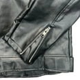thumbnail image 4 of Men's Faux Leather Bomber Jacket Motorcycle Lapel Asymmetric Zip Up Slim Fit Biker Coat Thickening Parka with Pocket, 4 of 6