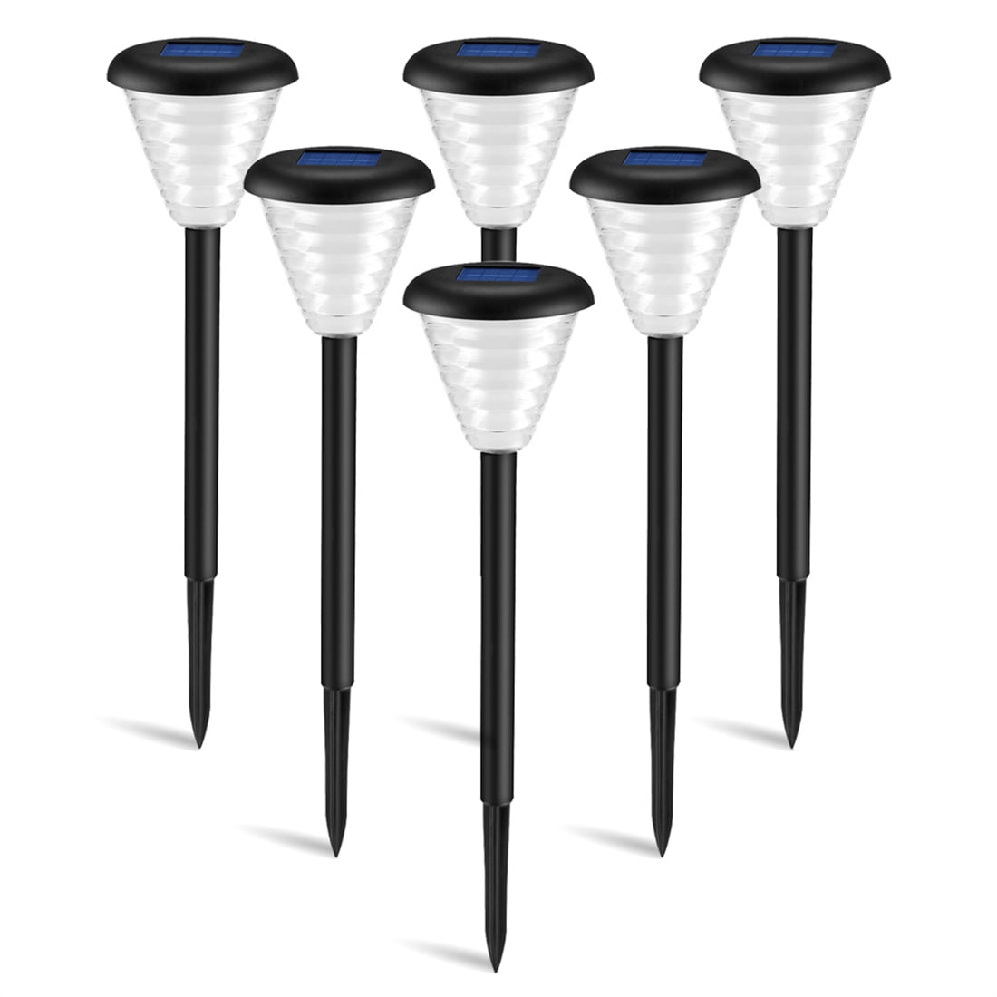 2 Pack Color Solar Pathway Light, Outdoor Warm White Solar Path Lights