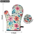 thumbnail image 6 of Cute Oven Mitts,Pioneer Flower Floral Print Pattern Oven Mitt 2-Pack Set,Kitchen Gloves for Oven,Heat Resistant Oven Mitts 7.7"x12", 6 of 7