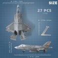 thumbnail image 2 of NUOTIE 1:72 Scale F-35 Fighter Jet Quick Build Model Kit Plastic Millitary F35 Airplane Toy Assembly Aircraft Model with Stand Gift for Kids (27 Pieces), 2 of 6