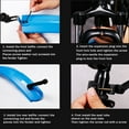 thumbnail image 4 of kurtrusly Universal Bike Mudguard Set Bicycle Front Rear ABS Plastic Mud Fender with Taillight, Blue, 4 of 9