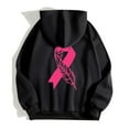 thumbnail image 6 of Fshinging Women Hoodies Oversized Sweatshirt Cancer Pink Ribbon Feather Print Zipper Jackets Long Sleeve Pocket Drawstring Y2k Clothes, 6 of 6