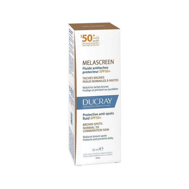 DUCRAY, Melascreen Fluido Protector Solar FPS 50+, Antimanchas, Para Piel Normal a Mixta, 50 ml